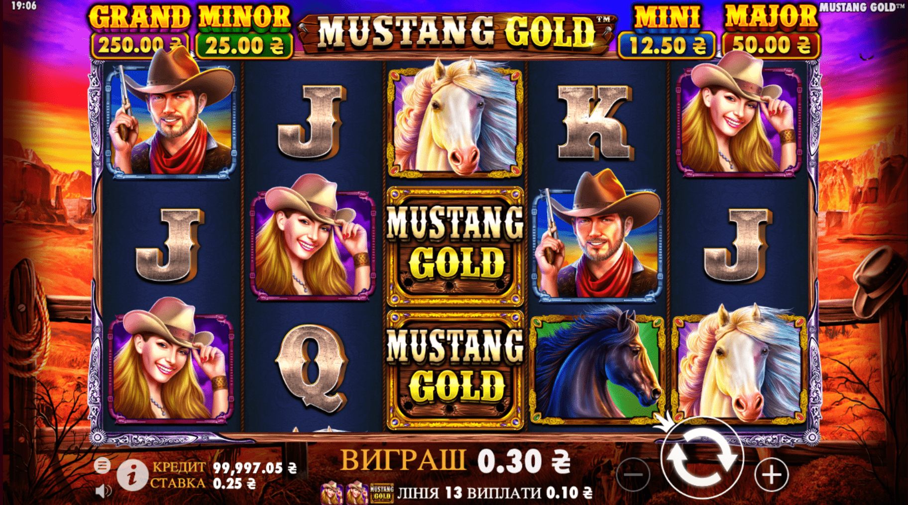 Видео слот Mustang Gold