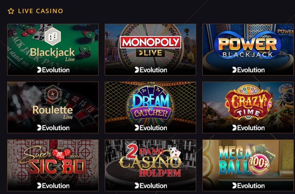 live-casino на сайте 21 casino 