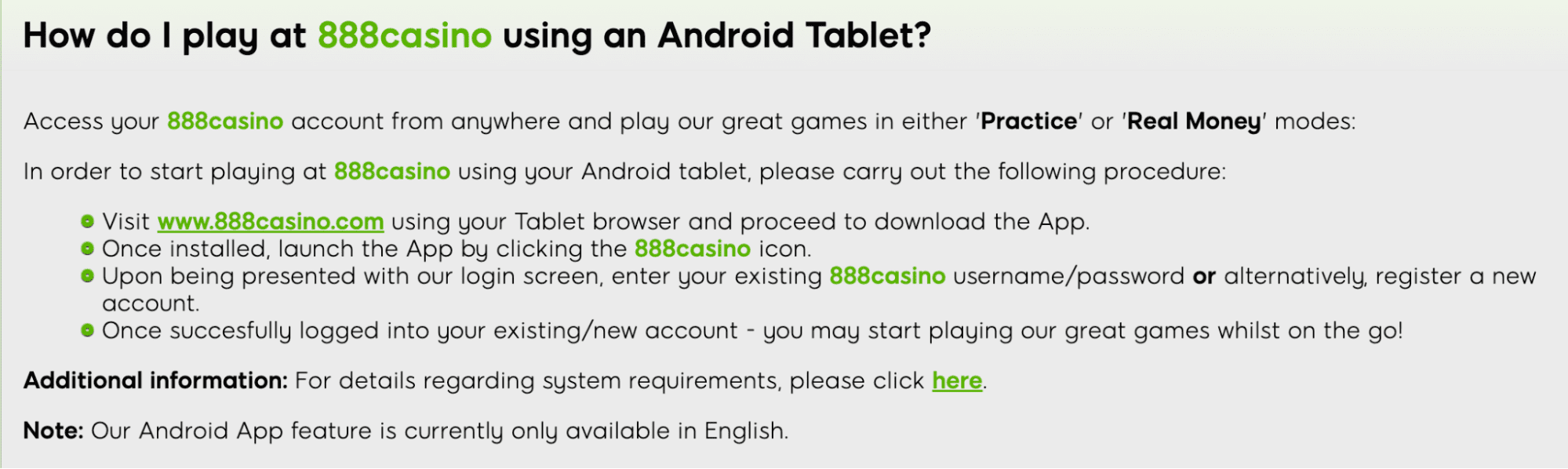 инструкция по установке Андроид приложения казино 888