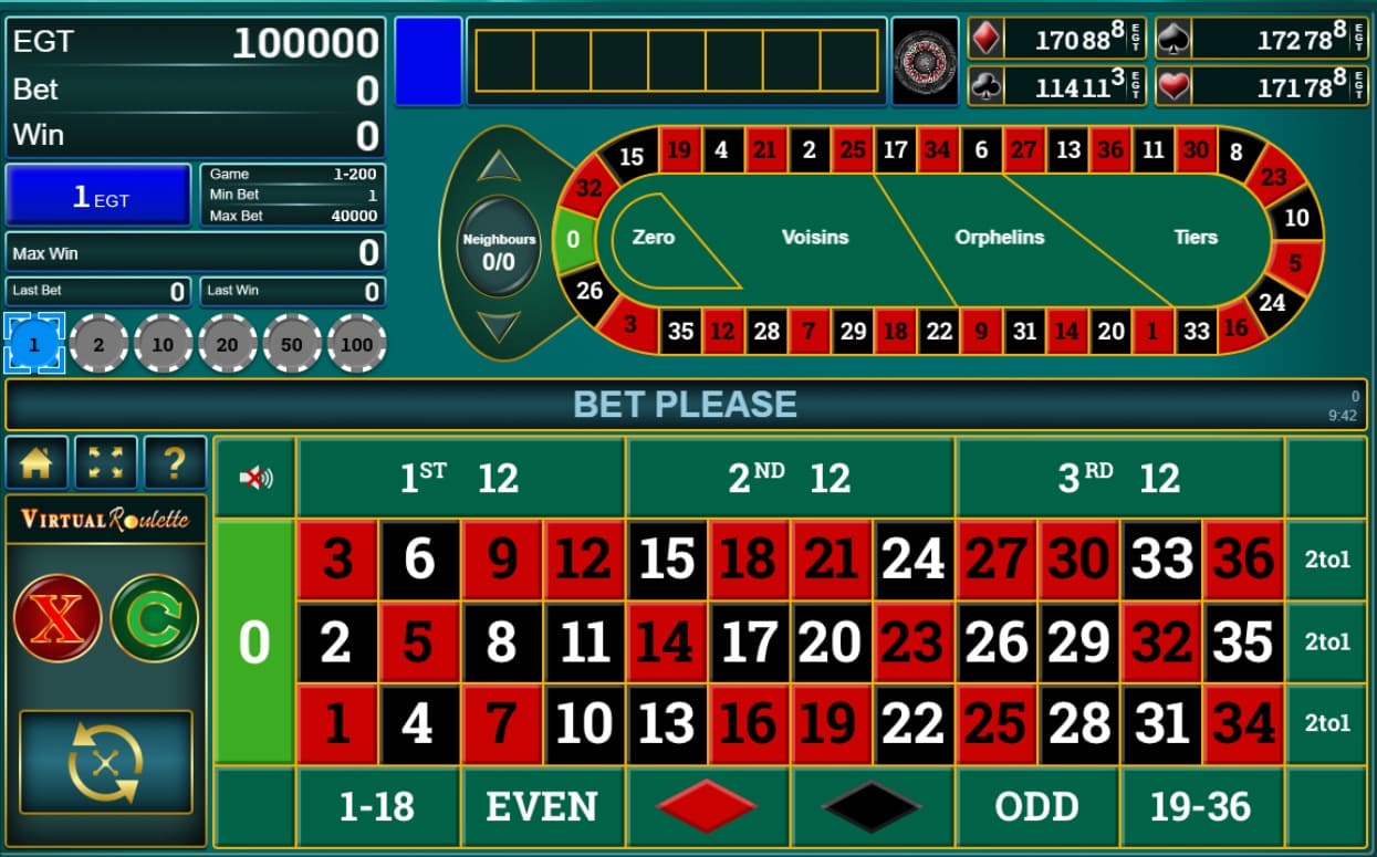 виртуальная рулетка в казино Casino King