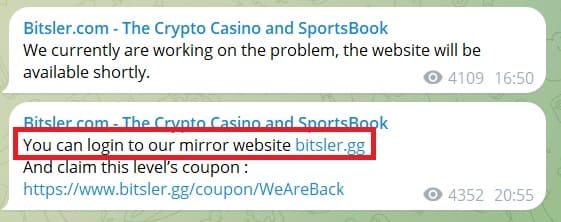 рабочее зеркало казино Bitsler Casino