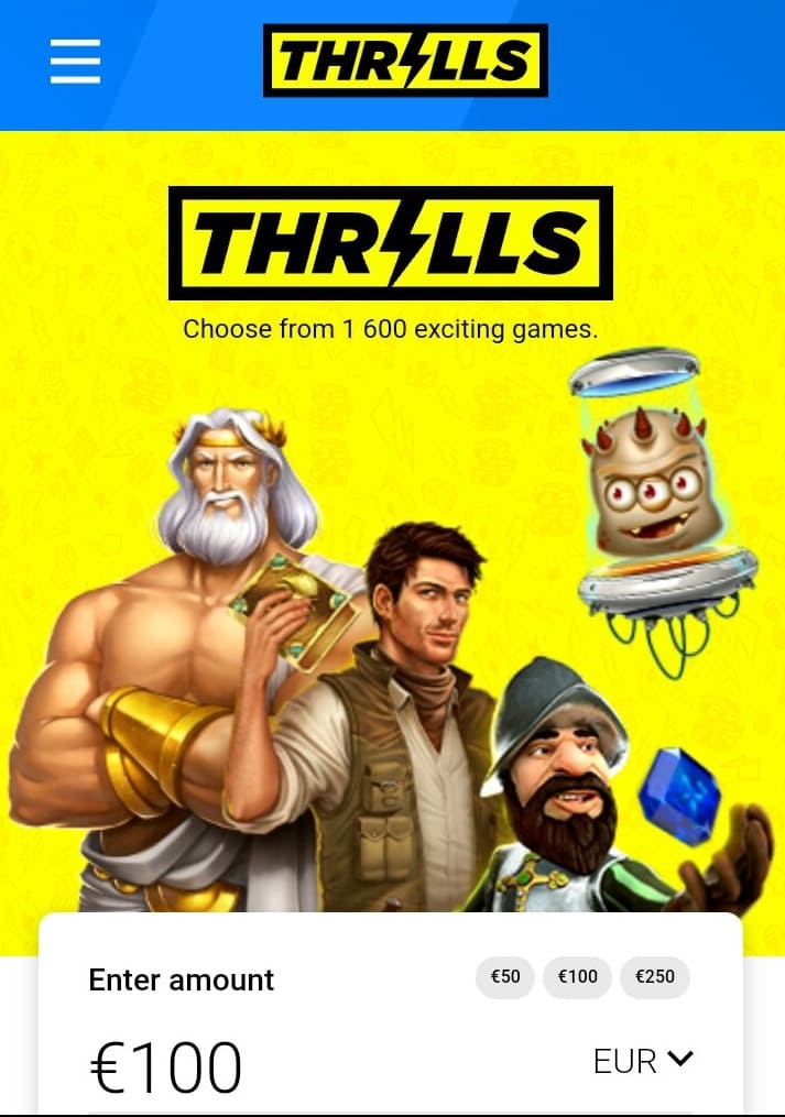 мобильная версия казино Триллс