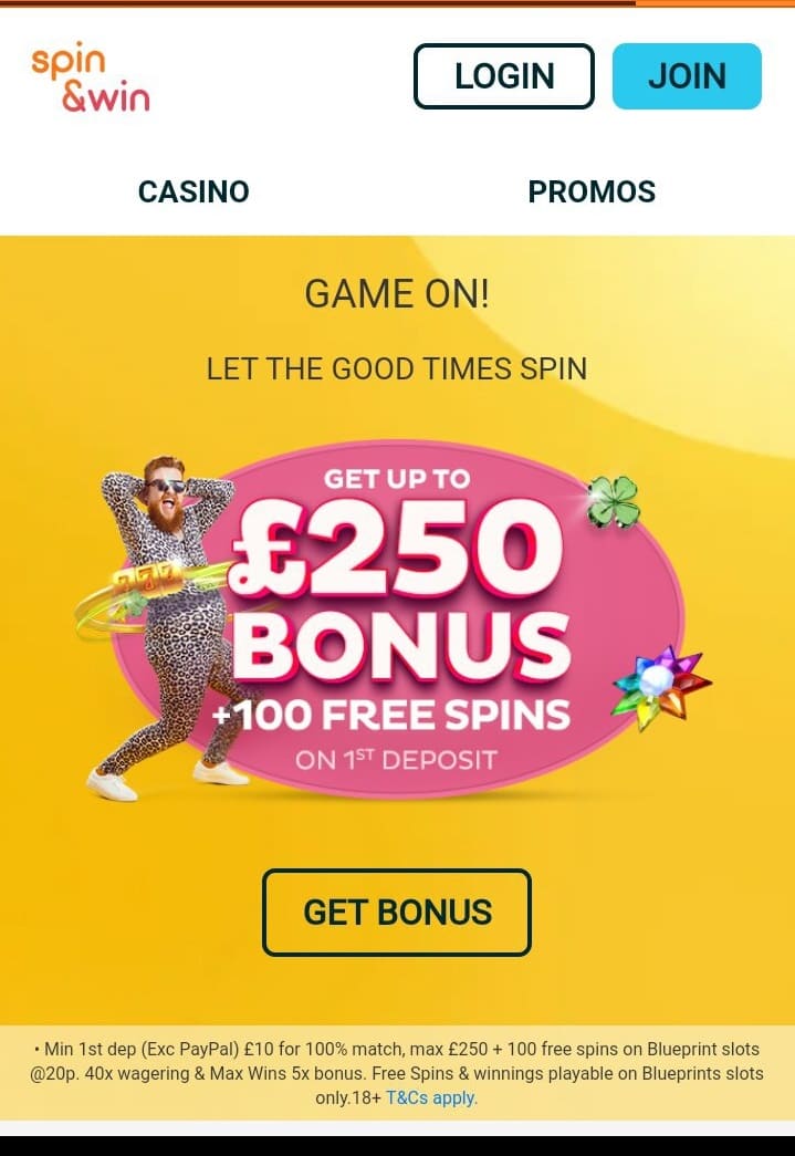 мобильная версия казино Spin Win Casino